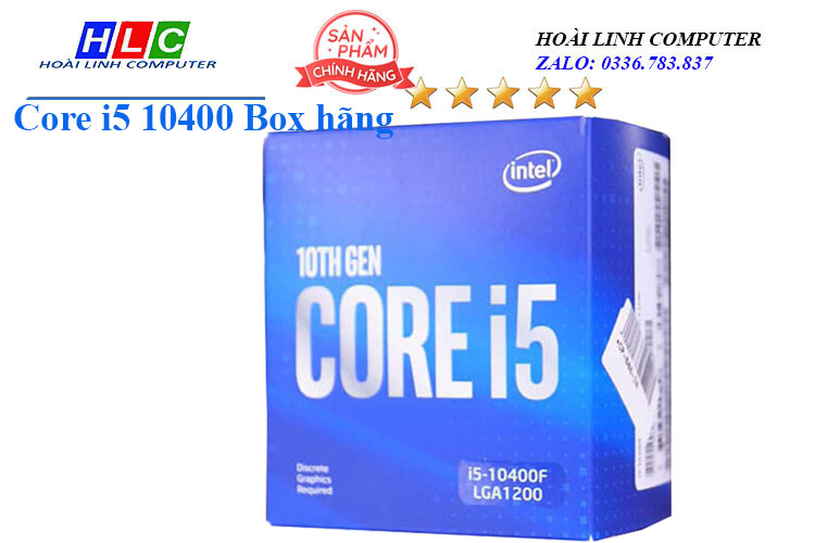 CPU Intel Core i5 10400F Box hãng