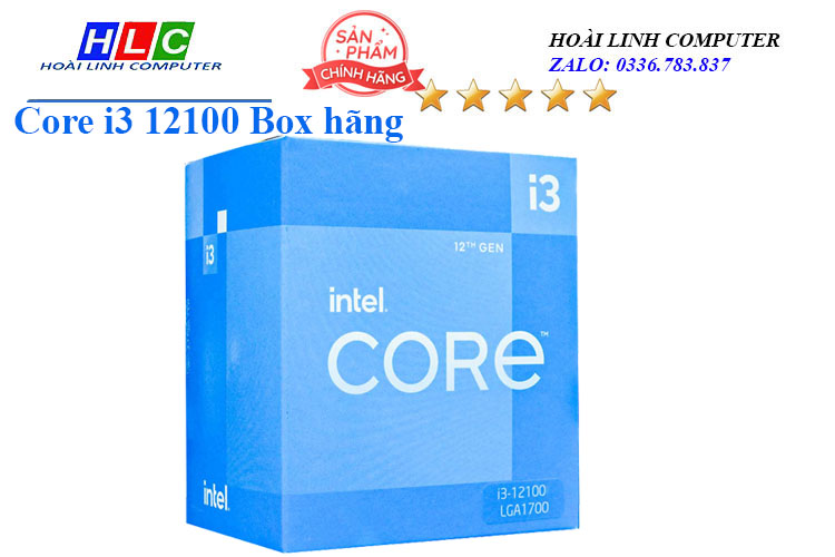 CPU Intel Core i3 12100 Box hãng