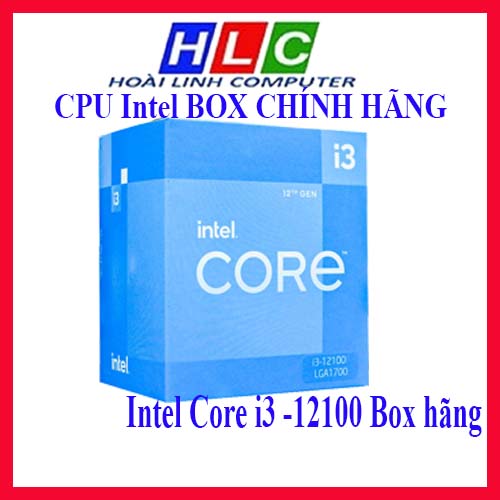 CPU Intel Core i3 12100 Box hãng