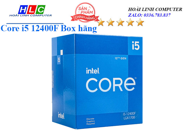 CPU Intel Core i5 12400F Box hãng