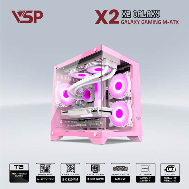 VSP X2 Galaxy Hồng chưa Fan