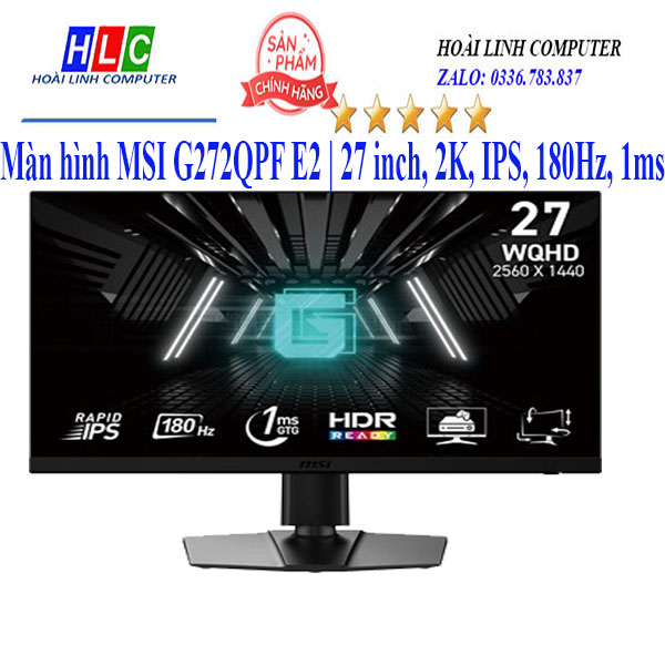 Màn hình Gaming 2K hiệu MSI G272QPFE2 180Hz, IPS