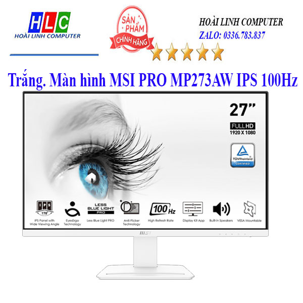 Màn hình 27inch Trắng hiệu MSI PRO MP273AW