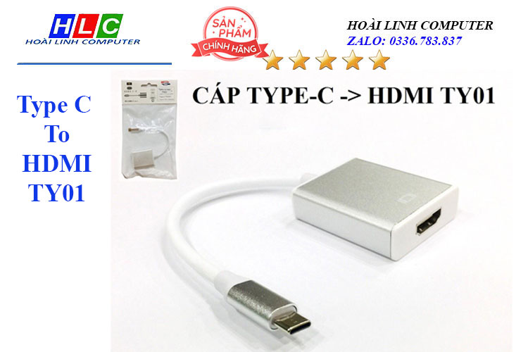 7. Cáp chuyển Type C --> HDMI hiệu TY01