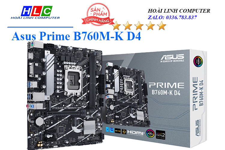 Mainboard Asus Prime B760M-K D4, chính hãng