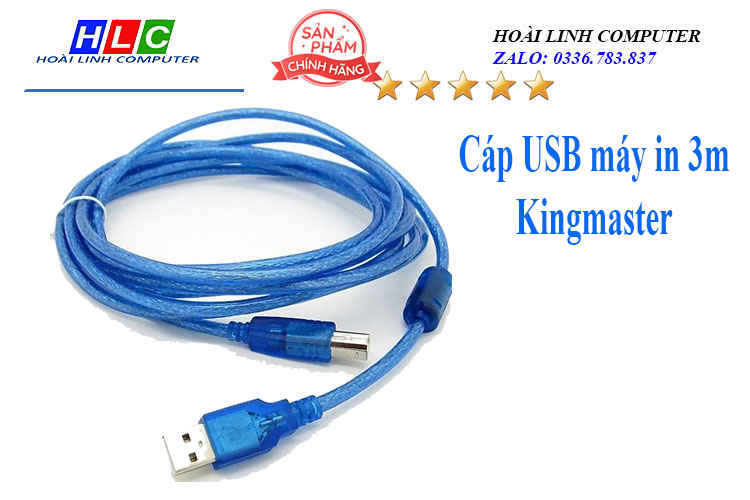 Cáp USB máy in 3m Kingmaster