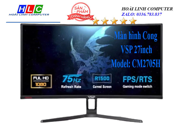 Màn hình Cong 27inch hiệu VSP, model CM2705H