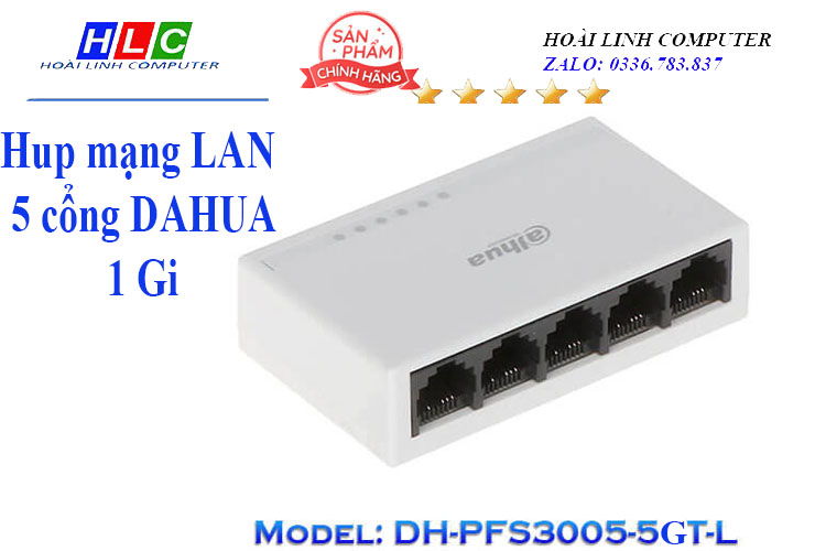 Hup Dahua 5 cổng 1Gigabite 1000Mbps