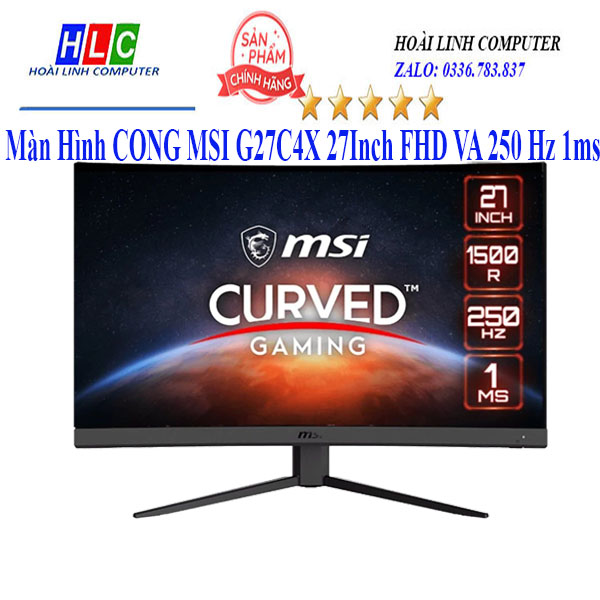 Màn hình Cong 27inch hiệu MSI Optix G27C4X 250Hz