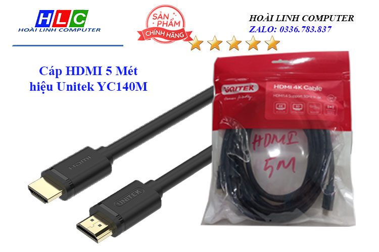 Cáp HDMI 5 Mét Unitek YC140 chuẩn 1.4