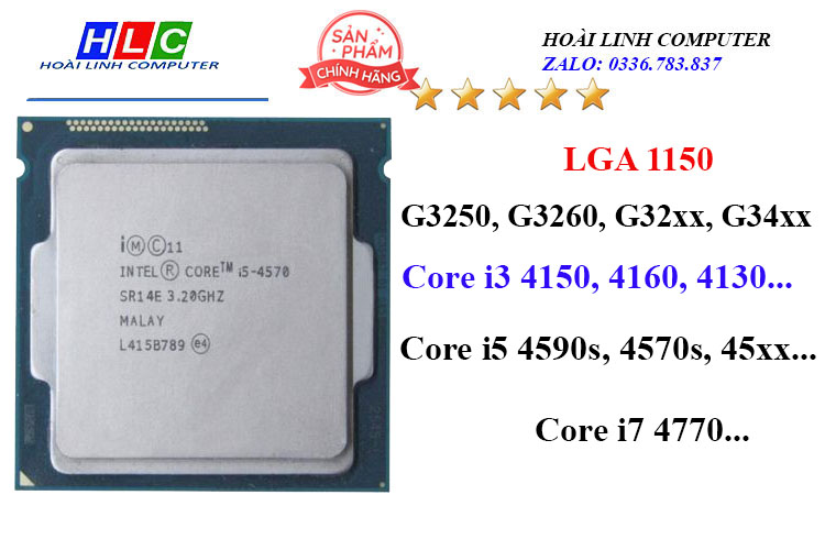 CPU H81: G32xx, i3 41xx, i5  4570...