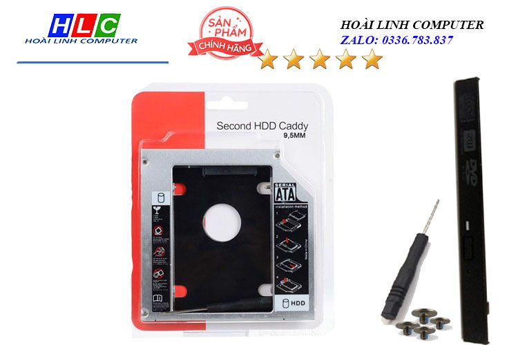 Bộ mở rộng ổ cứng laptop Caddybay mõng/ dày, phụ kiện