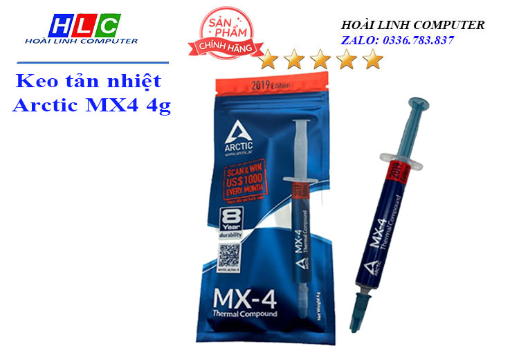 Keo tản nhiệt Arctic MX4 4g Thermal Compound 2019 Edition
