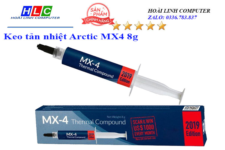 Keo tản nhiệt Arctic MX4 8g Thermal Compound 2019 Edition