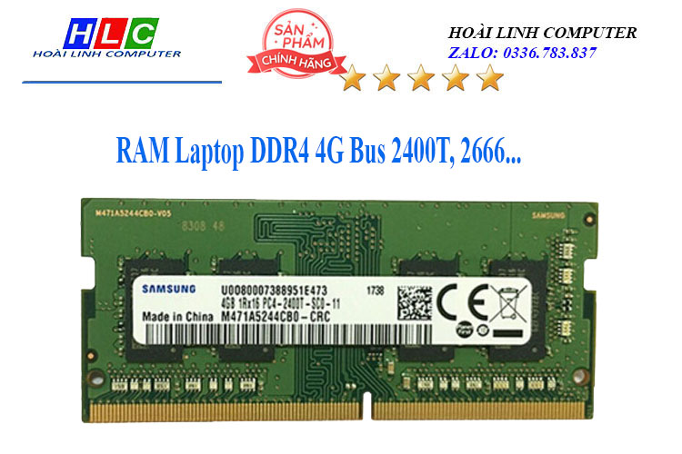RAM DDR4 4G Laptop các hiệu SS,Hynix...