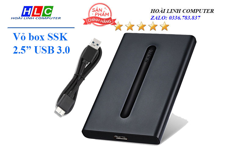Hộp vỏ box SSD/HDD  2.5 USB 3.0, SSK