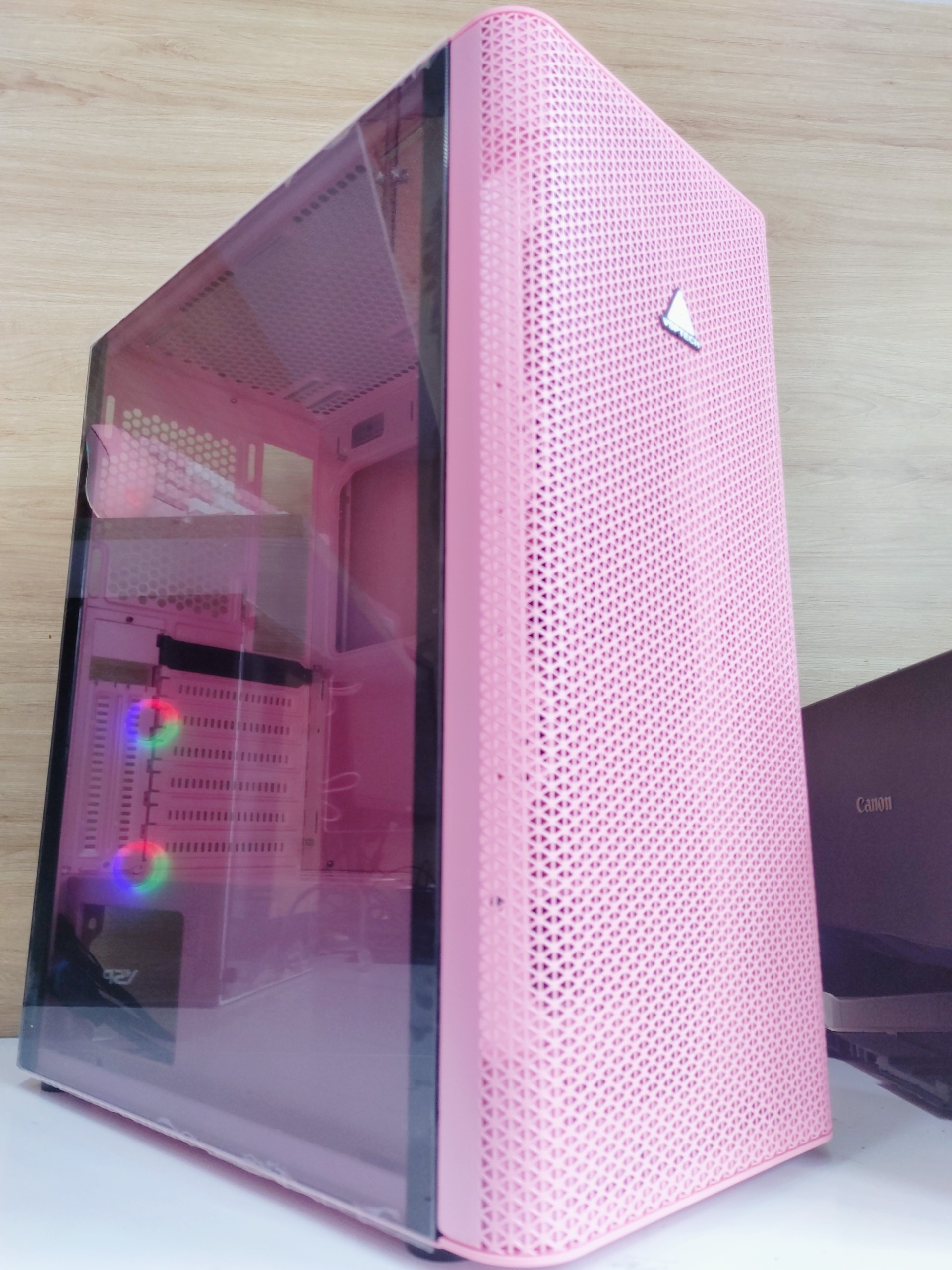 Case Gaming VSP T510 (Hồng), chưa Fan