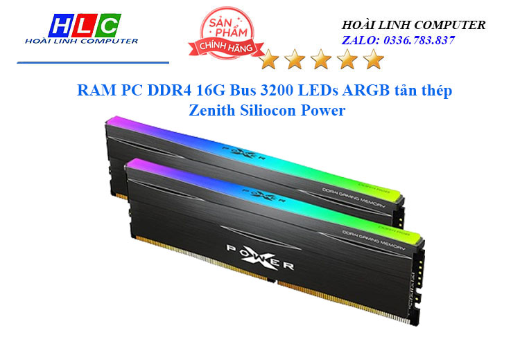 Ram Silicon Power 16GB Zenith RGB DDR4 bus 3200Mhz